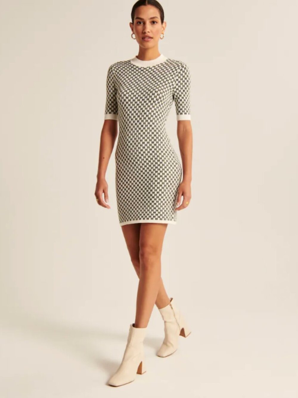 Abercrombie & Fitch Mockneck Mini Sweater Dress